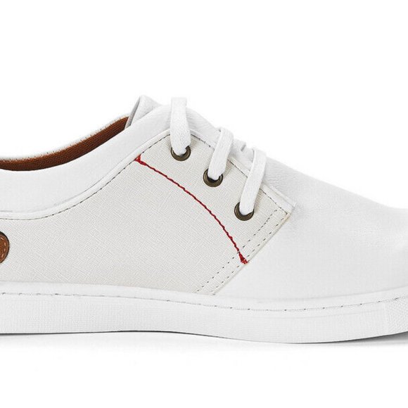 Bruno Marc Mens Lightweight Oxford Sneakers Lace Up Casual Walking Shoes - White main image 5